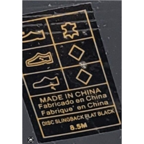 White House Black Market Women's Disc Slingback Black Flat US Size 8.5M - Picture 8 of 8